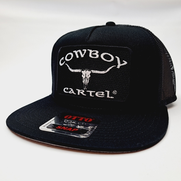 The Candy Collections Malibu Cowboy Snapback Trucker Hat - 5-Panel Embroidered Party Hat For Bachelorette, White